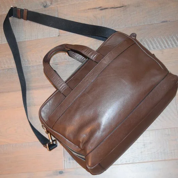 COACH Hamilton Briefcase Leather Laptop Carry Messenger Bag Commuter Case F54801